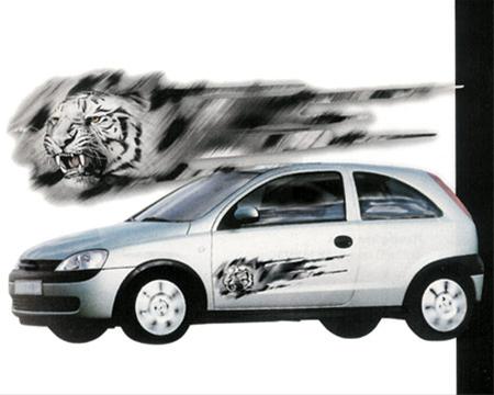 Bild White Tiger x2 - Dekal