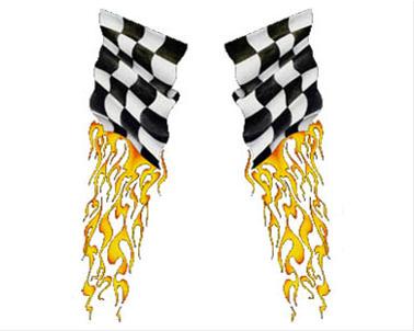 Bild Blazing Flags - CarTattoo