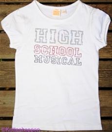 Bild High School Musical, HSM t-shirt, Vit kortärm