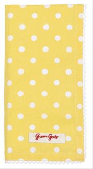 Bild Greengate Brödkorgsduk/servett Naomi Yellow 40 x 40 cm