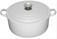 Bild Le Creuset Matiere Rund Gryta 22 cm 3,3L Vit Blank