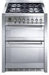 Bild Smeg Spis 70 cm Opera A42-6 Gas Rostfritt