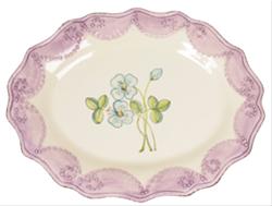 Bild Rice italienska porslin Ovalt Serveringsfat Lavendel/blomma
