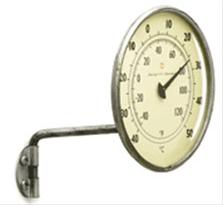 Bild Bengt Ek Design Utomhustermometer Rund Zink - -40 - +50