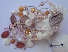 Bild Armband - Klara (rosa/vitt)