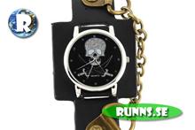 Bild Armbandsur dödskalle - Pirateskull with chain