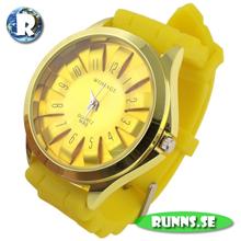 Bild Armbandsur Silicon - Sun (gul/krom)