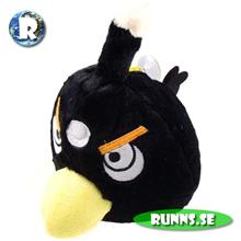 Bild Mjukisfigur i tyg - Angry Bird (black bird 12cm)