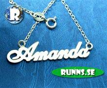 Bild Personligt Namnhalsband - Amanda (925 silver)