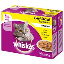 Bild Whiskas 1+ portionspåsar 12  x 100 g - 1+ Fågelurval i gelé