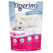 Bild Tigerino Crystals Fun - färgglatt kattströ - Ekonomipack: Rosa 3 x 5 l