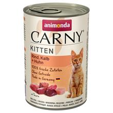 Bild Animonda Carny Kitten 12 x 400 g - Nötkött, kalv & kyckling