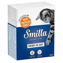 Bild Enpack: Smilla Chunks i sås eller gelé 1 x 370 / 380 g Kyckling & kalkon i gelé