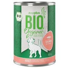 Bild Ekonomipack: zooplus Bio 12 x 400 g - Eko-lax med eko-spenat (spannmålsfritt)