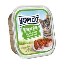 Bild Ekonomipack: Happy Cat Duo - Bitar med paté 24 x 100 - Fjäderfä & lamm