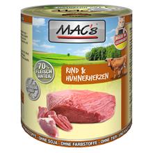 Bild Ekonomipack: MAC's Cat våtfoder 12 x 800 g - Nötkött & kycklinghjärtan