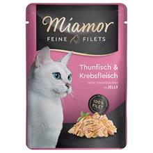 Bild Ekonomipack: Miamor Fine Filets Pouch 24 x 100 g - Tonfisk & krabbor