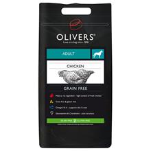 Bild Olivers Adult Small Breed Grain Free Chicken - Ekonomipack: 2 x 4 kg