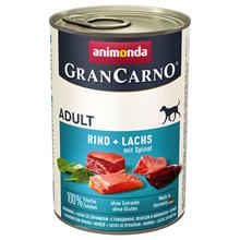 Bild Animonda GranCarno Original Adult 6 x 400 g - Nötkött & sej med spenat