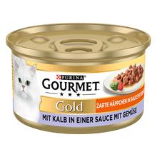 Bild 24 + 12 på köpet! 36 x 85 g Gourmet Gold - Möra bitar i sås - Kyckling & grönsaker