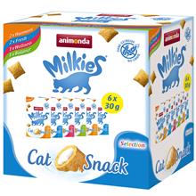 Bild Blandpack: Animonda Milkies knaperkuddar - Ekonomipack: 18 x 30 g (4 sorter)