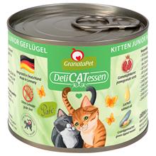 Bild Ekonomipack: GranataPet DeliCatessen 12 x 200 g - Kitten fågel