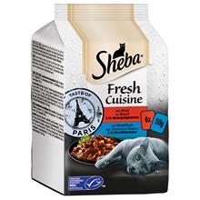 Bild Ekonomipack: Sheba Fresh Cuisine Taste of Paris (MSC) 36 x 50 g - Nötkött & Vitfisk