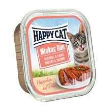 Bild Happy Cat Duo - Bitar med paté 12 x 100 g - Fjäderfä & lax