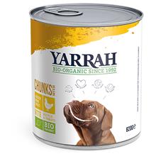 Bild Ekonomipack: Yarrah Organic Chunks 12 x 820 g - Eko-kyckling med eko-nässlor & eko-tomat i sås