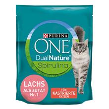 Bild Purina ONE Dual Nature Sterilized Lax med spirulina - Ekonomipack: 3 x 1,4 kg