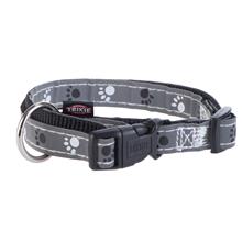 Bild Trixie hundhalsband Reflective Paws - S-M längd 30 - 45 cm, bredd 15 mm