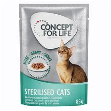 Bild Concept for Life Sterilised Cats Chicken - förbättrad formel! - Som tillskott: 12 x 85 g Concept for Life Sterilised Cats - i sås