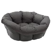 Bild Ferplast Siesta Deluxe svart med överdrag Sofà - antracit - Set stl. 10, L 93,5 x B 68 x H 28,5 cm