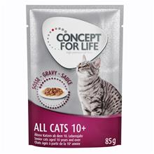 Bild Concept for Life All Cats 10+ - förbättrad formel! - Som tillskott: 12 x 85 g Concept for Life All Cats 10+ i sås