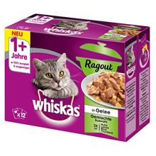 Bild Ekonomipack: 96 x 85 / 100 g Whiskas - 1+ Ragout Blandat urval i gelé 85 g