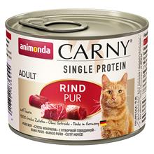 Bild Ekonomipack: Animonda Carny Single Protein Adult 24 x 200 g - Nötkött pur