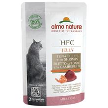 Bild Almo Nature HFC Jelly Pouch 6 x 55 g - Tonfiskfilé & räkor