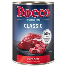 Bild Rocco Classic provmix 6 x 400 g - Fjäderfä-mix: Nötkött & kyckling, Nötkött & fjäderfähjärtan, Nötkött & kalkon