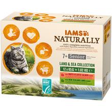 Bild IAMS Naturally Senior - 48 x 85 g Land & Sea Collection