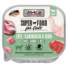 Bild Ekonomipack: MAC's Cat kattfoder portionsform 32 x 85 g - Anka, kanin & nötkött