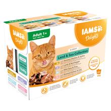 Bild IAMS Delights Adult i sås 12 / 24 x 85 g - Land & Sea Mix 12 x 85 g