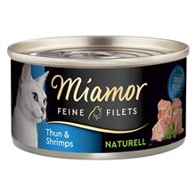 Bild Miamor Fine Filets Naturelle 6 x 80 g - Tonfisk & räkor