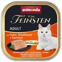 Bild Ekonomipack: Animonda vom Feinsten Adult med gourmetfyllning 36 x 100 g Kyckling, nötkött & morötter