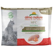 Bild Ekonomipack: Almo Nature HFC Pouch 12 x 55 g - Kyckling & räkor