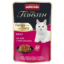 Bild Ekonomipack: Animonda Vom Feinsten Adult Mix Filet 18 x 85 g - Kalv & kycklingfilé