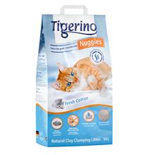 Bild 2 x 14 liter till sparpris! Tigerino Nuggies kattströ - Ultra  Fresh Cotton (fina korn)