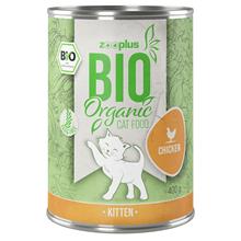 Bild zooplus Bio Kitten Kyckling med pumpa 6 x 400 g