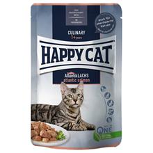 Bild Ekonomipack:  Happy Cat Pouch Meat in Sauce 48 x 85 g  - Atlantic Salmon - lax