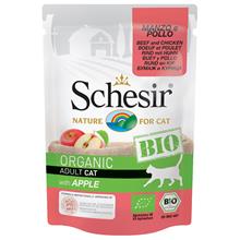 Bild Schesir Bio Pouch 6 x 85 g - Eko nötkött & eko kyckling med eko äpplen