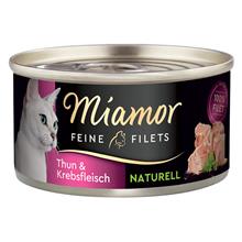 Bild Miamor Fine Filets Naturelle 6 x 80 g - Tonfisk & krabbkött